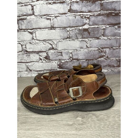 Born Brown Leather Fisherman Comfort Strap Casual Sandals Men’s Sz 46EU/12M US - Picture 5 of 16